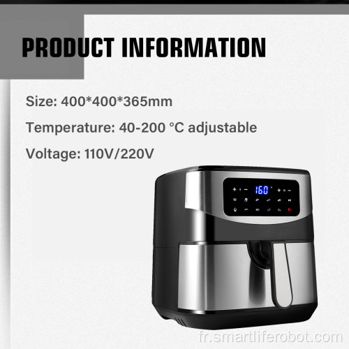 Friteuse de cuiseur à air de panneau d&#39;écran tactile mené